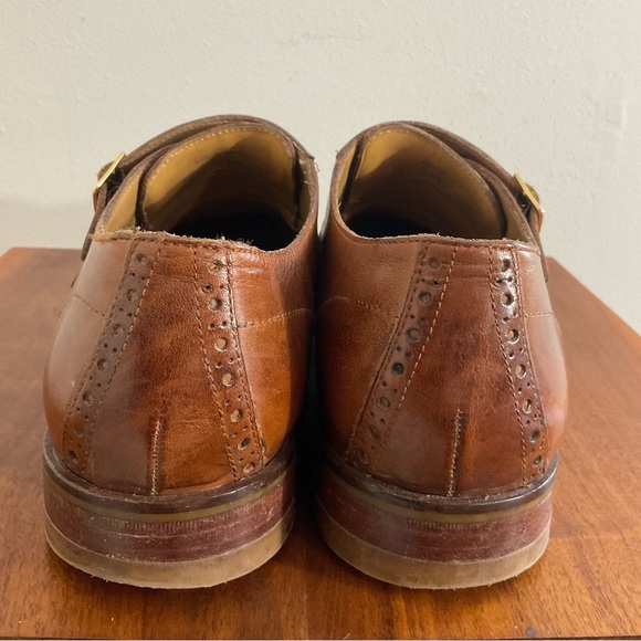 Cole Haan Warner Grand Monk Men's Sz 11.5M  Brown Leather Double Monk Dress Shoe - Picture 4 of 7